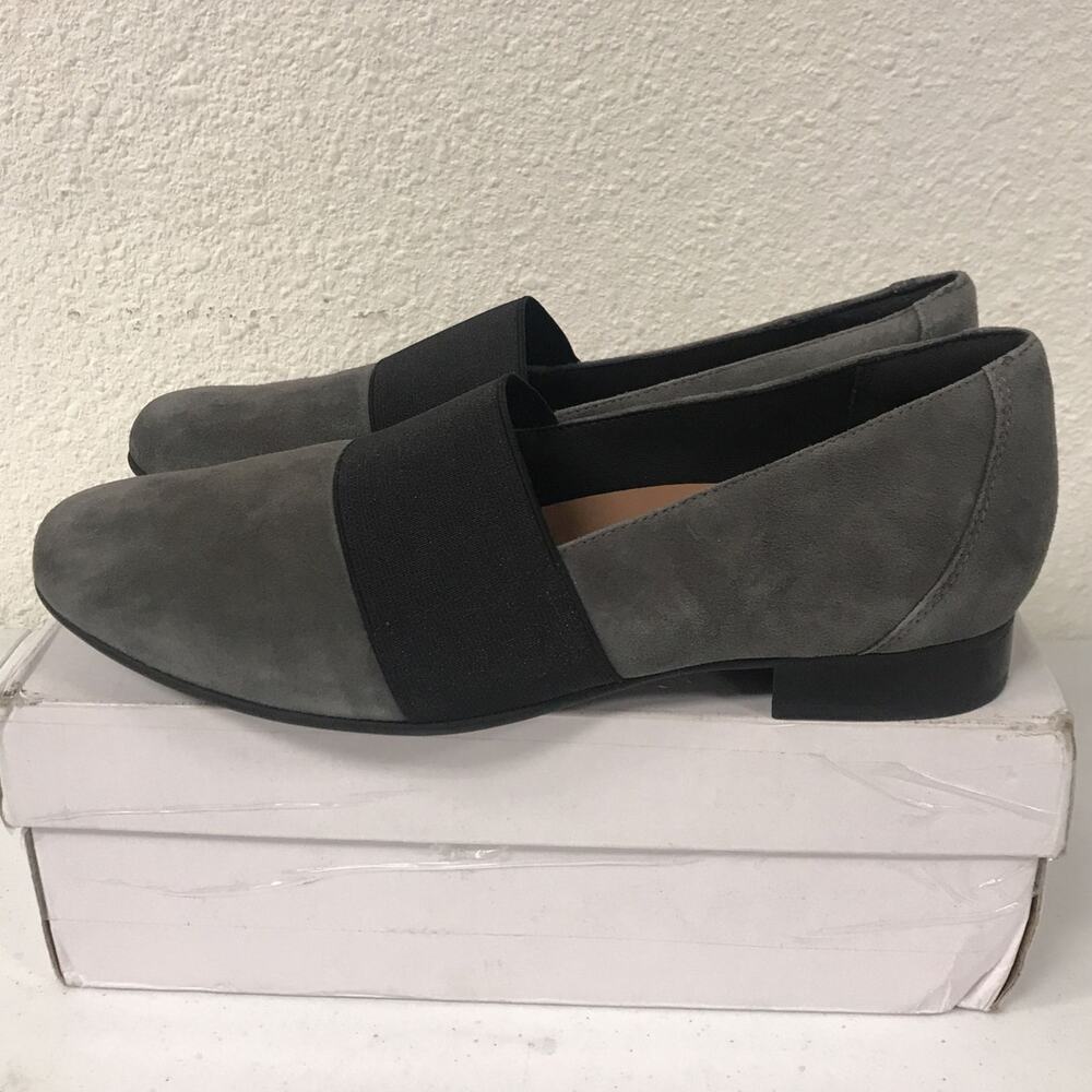 Clarks Women's Un Blush Lo Slip On Loafer, Size 9 M, Dark Grey - Picture 3 of 6
